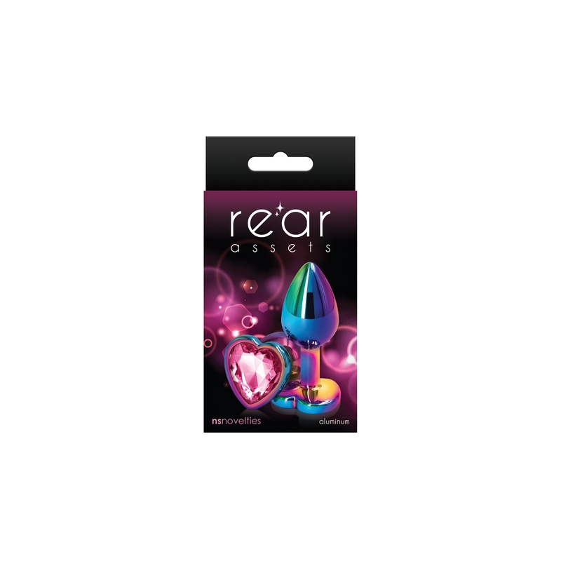 NSN0962-14 NS Novelties Rear Assets Multicolor Heart Small Pink