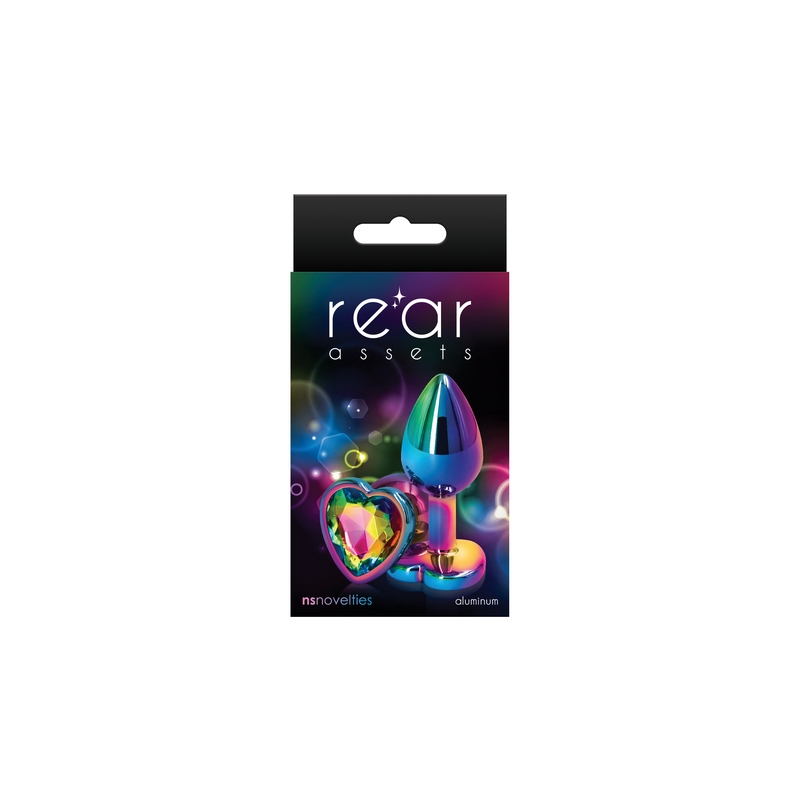 NSN0962-19 NS Novelties Rear Assets Multicolor Heart Small Rainbow