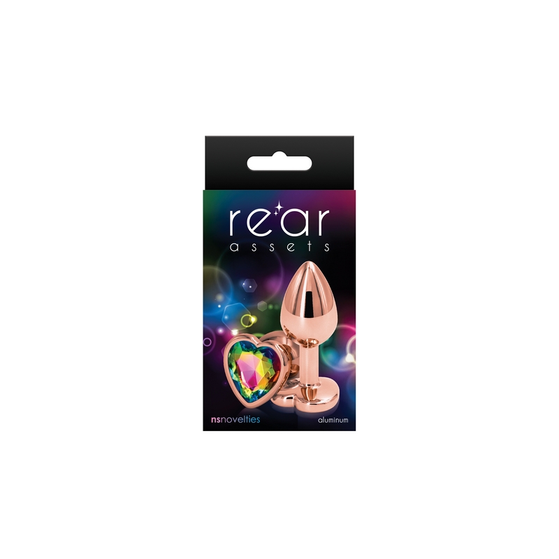 NSN0963-19 NS Novelties Rear Assets Rose Gold Heart Small Rainbow