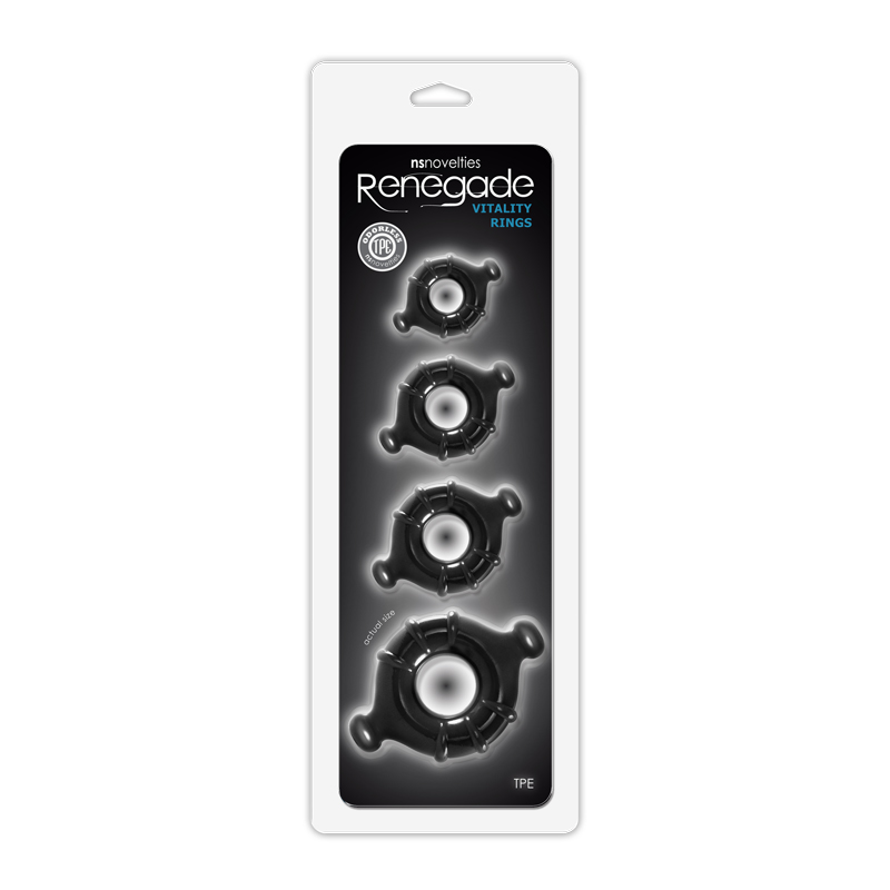 NSN1116-63 NS Novelties Renegade Vitality Rings Black