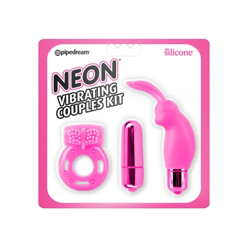 PD1441-11 Pipedream ProductsNeon Vibrating Couples Kit Pink
