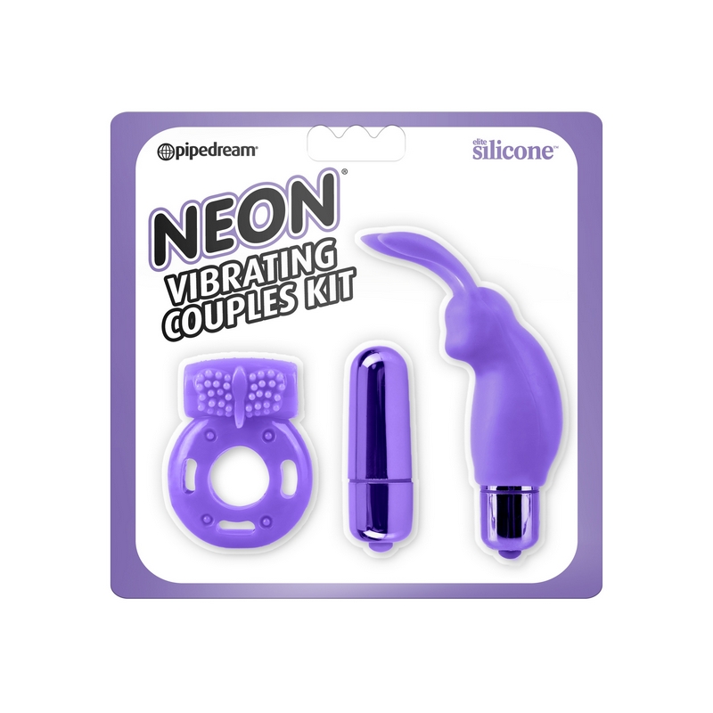 PD1441-12 Pipedream ProductsNeon Vibrating Couples Kit Purple