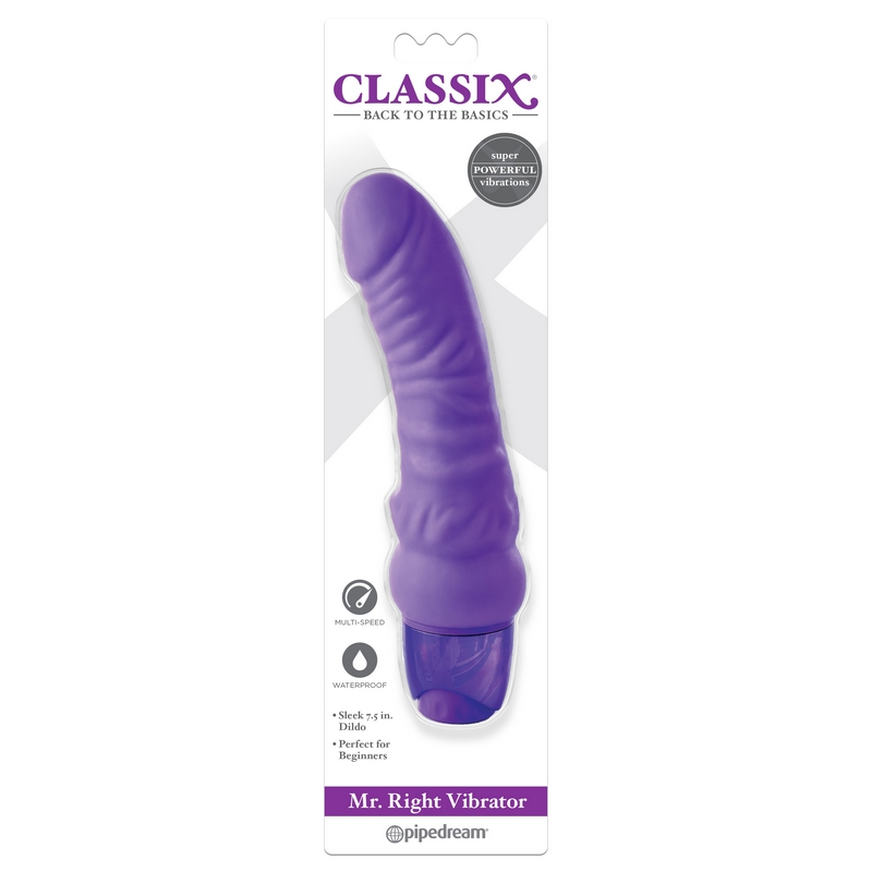 PD1981-12 Pipedream Products  Mr. Right Vibrator Purple