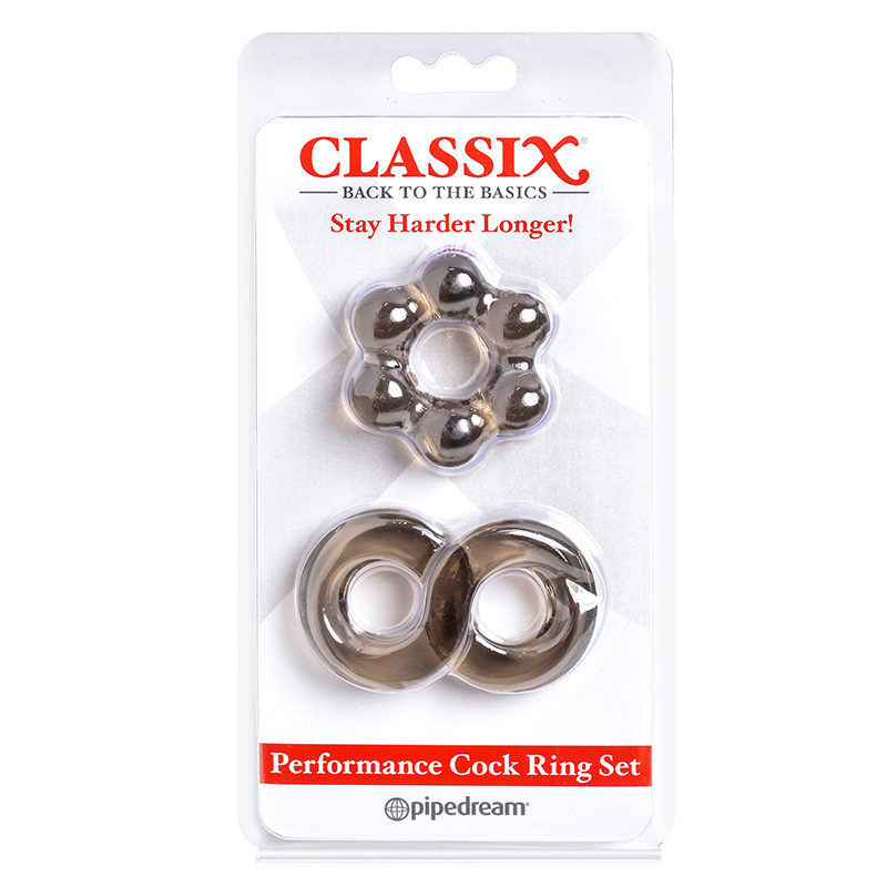 PD1998-23 Pipedream Products  Performance Cock Ring Set Black