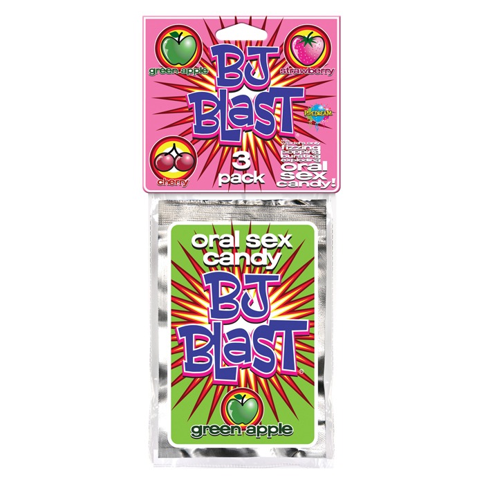 PD7432-00 Pipedream Products BJ Blast Oral Sex Candy 1 Each Strawberry, Cherry & Apple