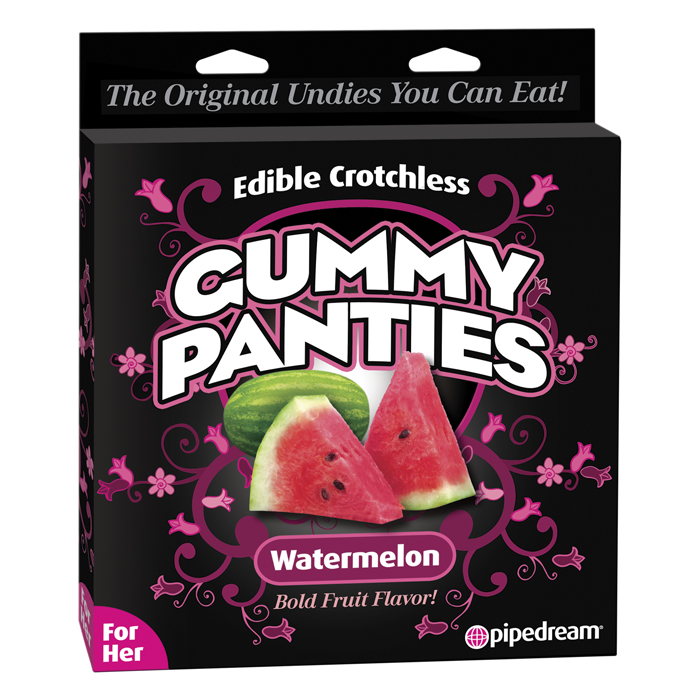 PD7507-68  Pipedream Products Edible Crotchless Gummy Panties Watermelon