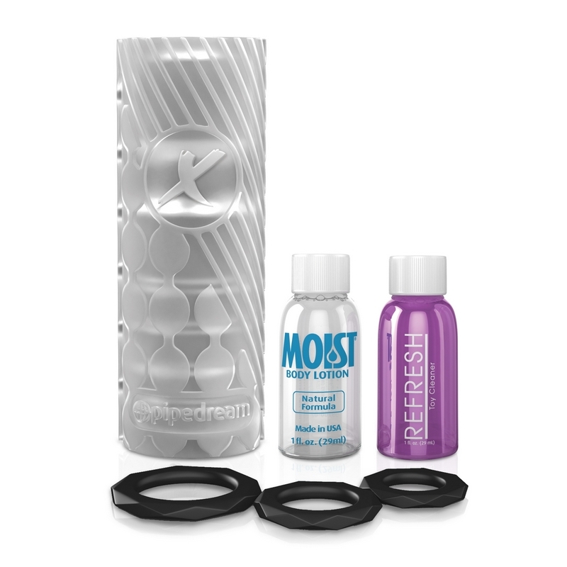 RD514<br> Pipedream Products<br> PDX Elite EZ Grip Stroker<br> Clear RD514 Pipedream Products PDX Elite EZ Grip Stroker Clear