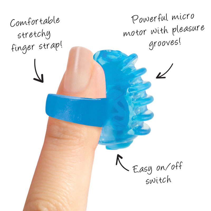 SCTIPBU-110<br> Screaming O<br> Fing O Tips<br> Blue SCTIPBU-110 Screaming O Fing O Tips Blue