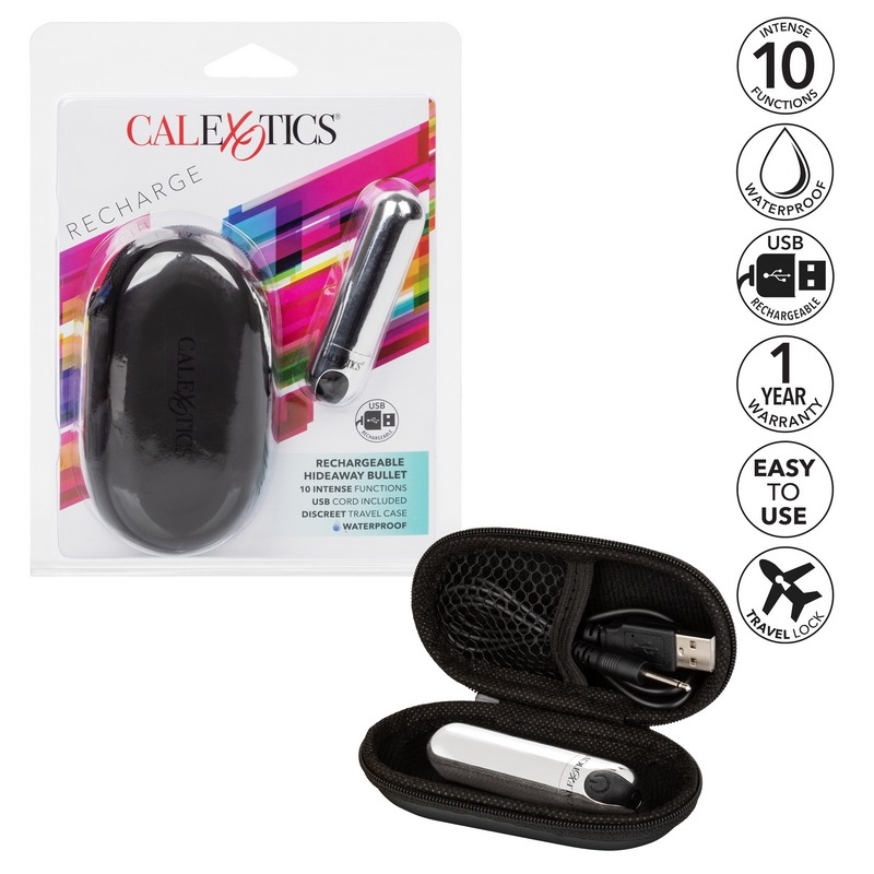 SE0062-40-2<br> California Exotics <br> Hideaway Bullet <br> Silver SE0062-40-2 California Exotics Hideaway Bullet Silver