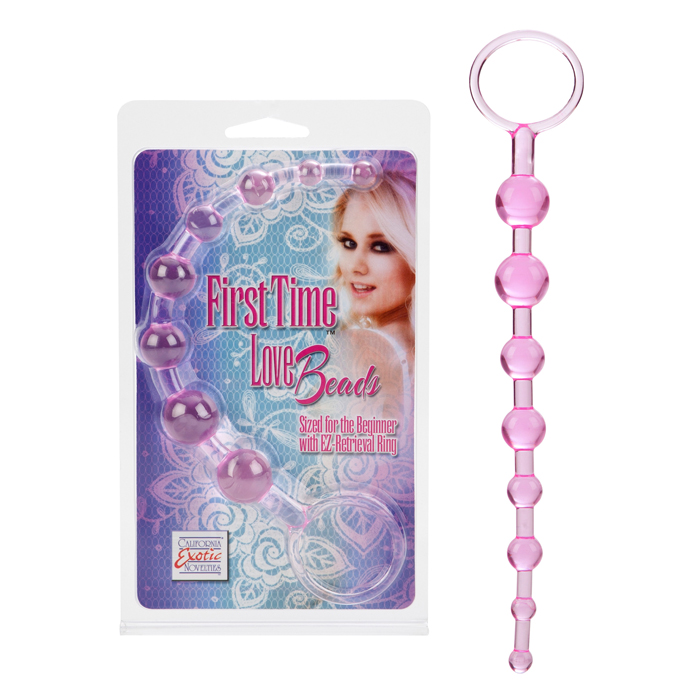 SE0004-31-2 California Exotics First Time Love BeadsPink