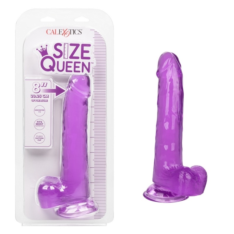 NEW SE0261-15-2 California Exotics 8” Size Queen Purple