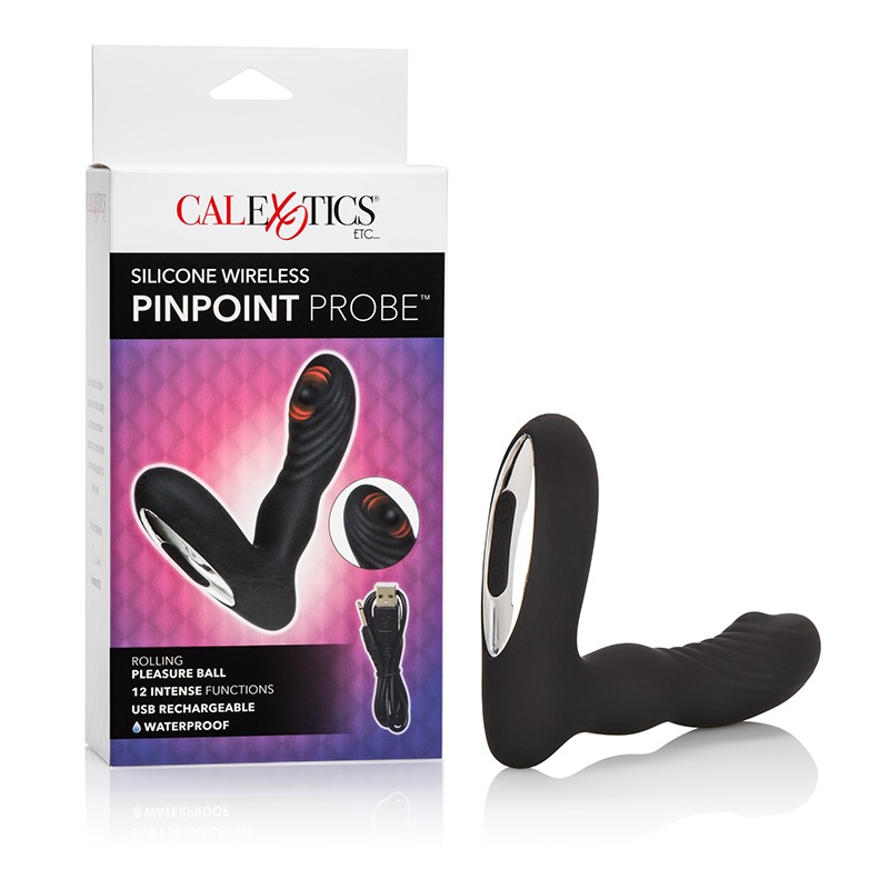 SE0436-50-3 California Exotics Silicone Wireless Pinpoint Probe Black