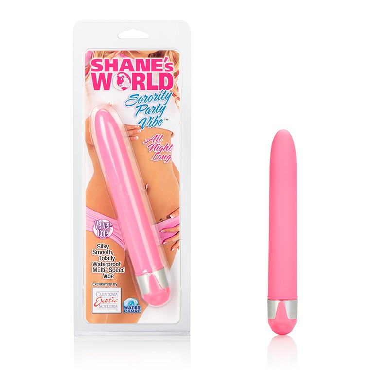 SE0536-40-2  California Exotics  6.5" Shane's World Sorority Party Vibe All Night  Pink