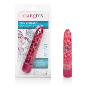 SE0547-10-2  California Exotics 4½” Pink Leopard Massager