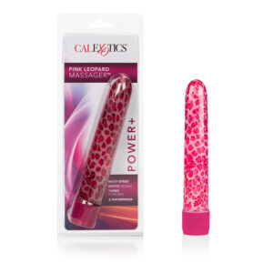 SE0547-20-2  California Exotics 6½” Houston’s Pink Leopard Massager