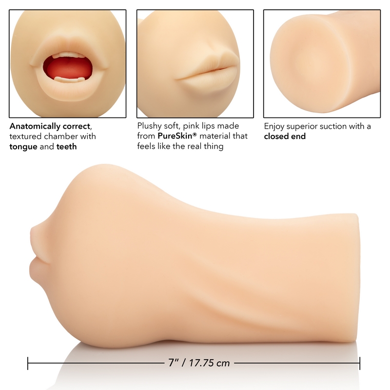 SE0912-25-3<br> California Exotics<br> Stroke It Mouth<br> Ivory SE0912-25-3 California Exotics Stroke It Mouth Ivory