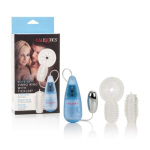 SE1125-00-3 California Exotics Elite 5X Vibro Ring plus Tickler