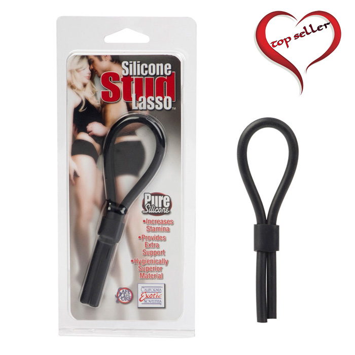 SE1408-03-2 California Exotics  Silicone Stud Lasso Black