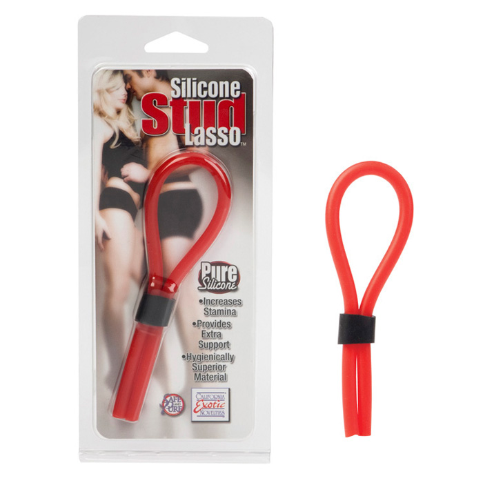 SE1408-11-2 California Exotics  Silicone Stud Lasso Red