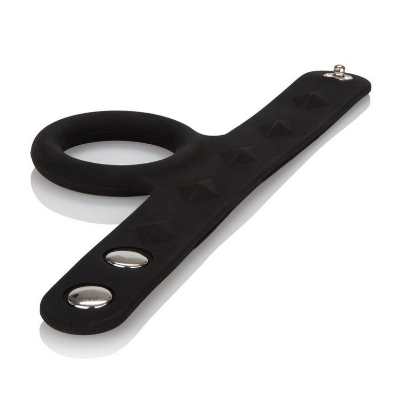 SE1413-15-3<br> California Exotics<br> Silicone Tri-Snap Scrotum Support Ring<br> Medium SE1413-15-3 California Exotics Silicone Tri-Snap Scrotum Support Ring Medium