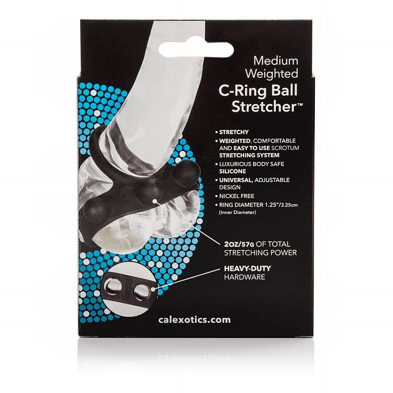 SE1413-55-3<br> California Exotics<br> Weighted C-Ring Ball Stretcher<br> Medium SE1413-55-3 California Exotics Weighted C-Ring Ball Stretcher Medium