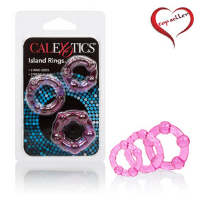 SE1429-04-2 California Exotics Silicone Island Rings Pink