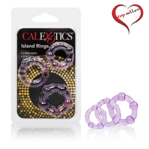 SE1429-14-2 California Exotics Silicone Island Rings Purple