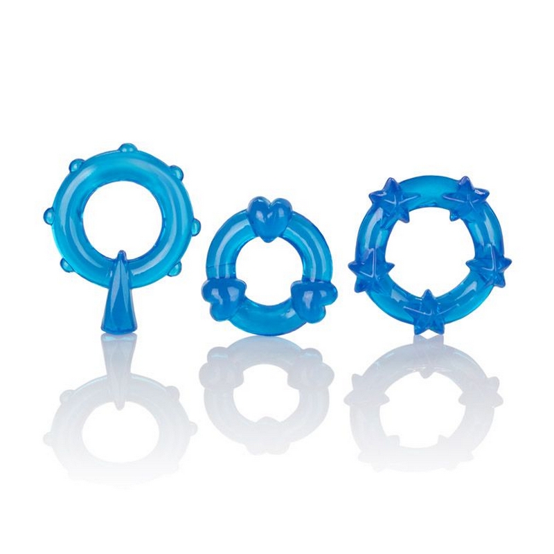 SE1429-35-2<br> California Exotics<br> Magic C-Rings<br> Blue SE1429-35-2 California Exotics Magic C-Rings Blue