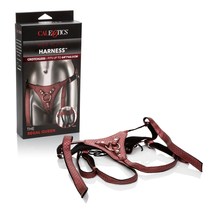 SE1563-20-3 California Exotics  Her Royal Harness™  The Regal Queen Red