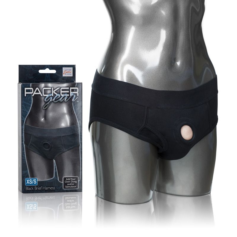 SE1575-05-3 California Exotics Packergear Black Brief Harness XS/S