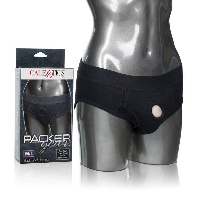 SE1575-10-3 California Exotics Packergear Black Brief Harness M/L