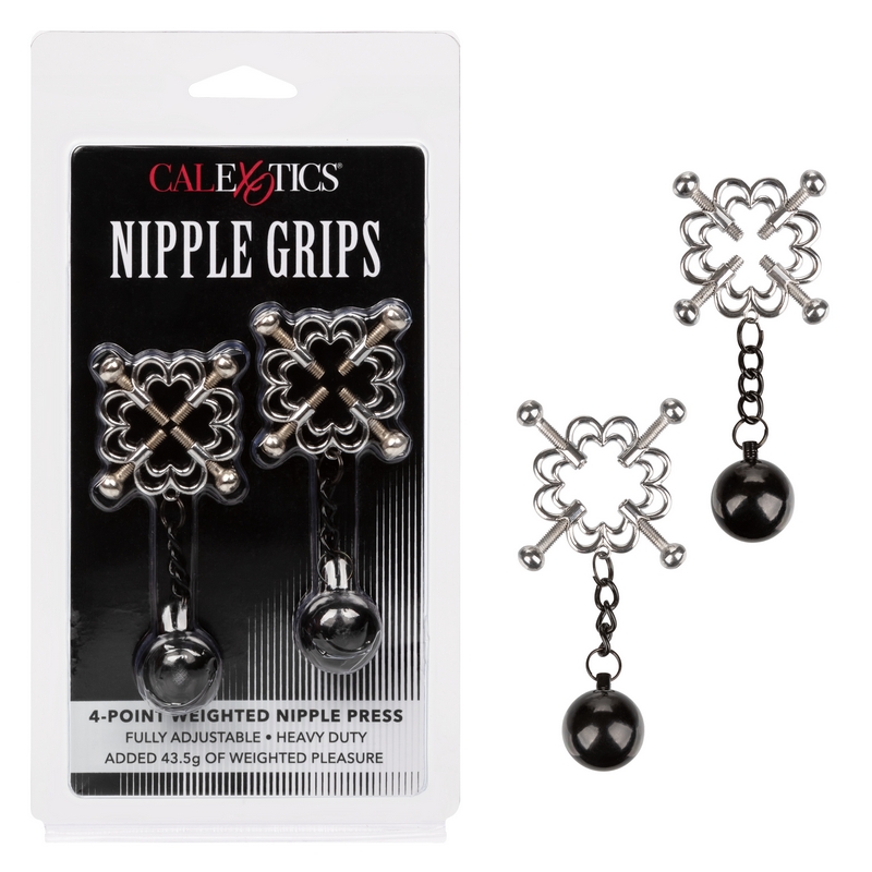 NEW SE2551-05-2 California Exotics  Nipple Grips 4-Point Weighted Nipple Press