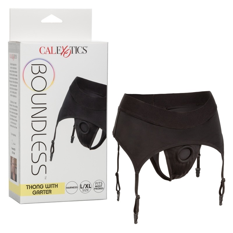 SE2701-19-3 California Exotics  Boundless Thong with Garter Large/X-Large
