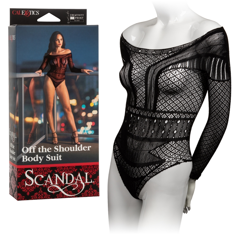NEW SE2711-82-3 California Exotics Scandal Off the Shoulder Body Suit