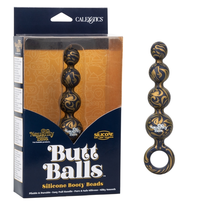 SE4410-45-3 California Exotics  Naughty Bits Butt Balls Silicone Booty Beads