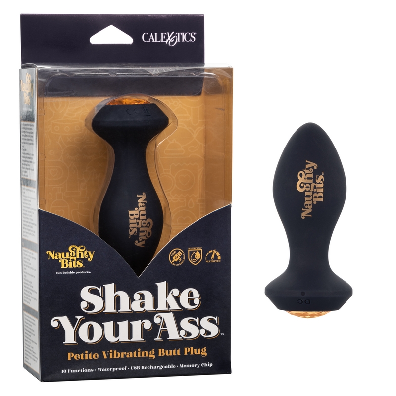 SE4410-46-3 California Exotics  Naughty Bits Vibrating Butt Plug Shake Your Ass