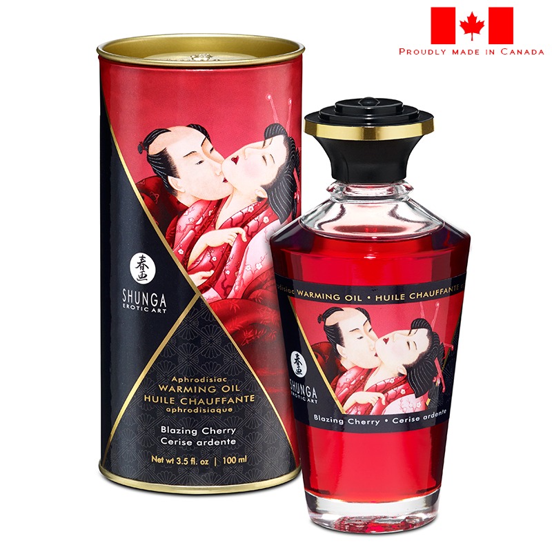 SH2200 Shunga Warming Massage Oil 100 ml Cherry