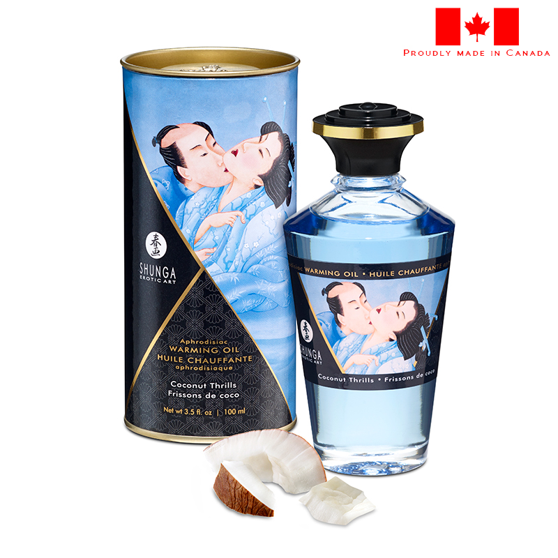 SH2210 Shunga Warming Massage Oil 100 ml Coconut