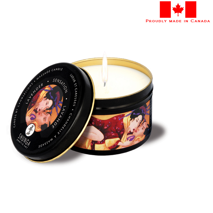 SH4503 Shunga Caress By CandlelightSensation Lavender Massage Candle