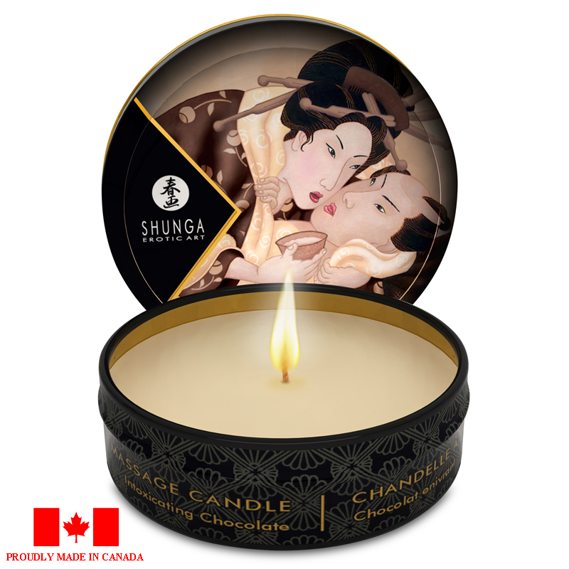 SH4609 Shunga  Mini Massage Candle 1 oz Intoxicating Chocolate