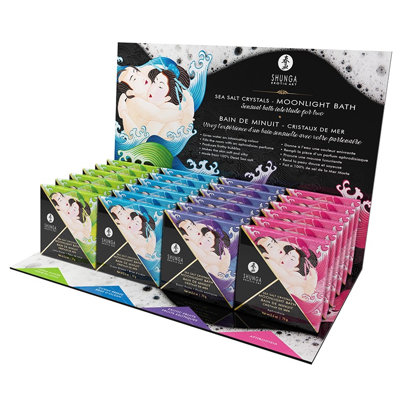 SH6699 Shunga Moonlight Sea Salt Bath Crystals Display of 24