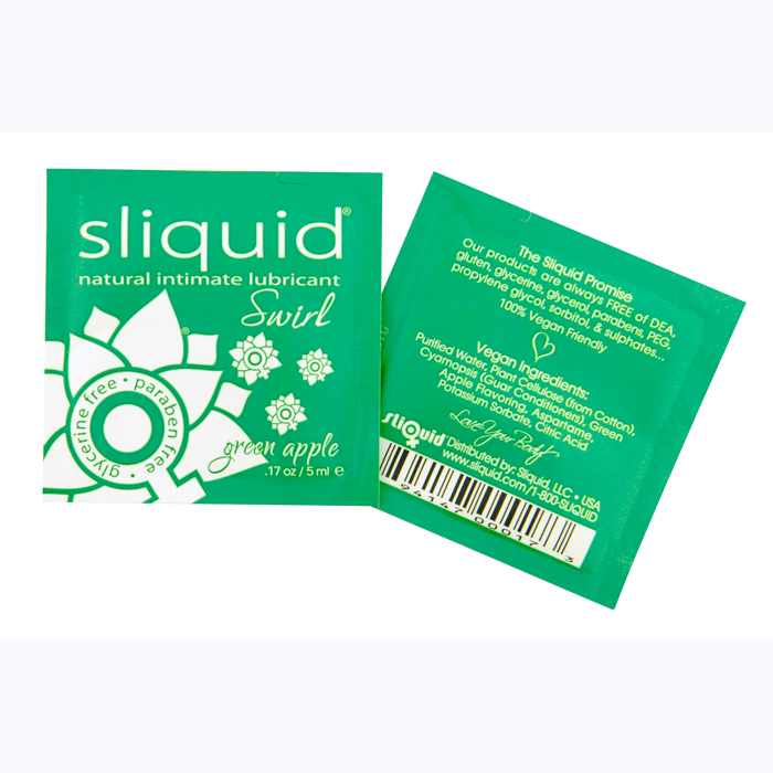 SL017 Sliquid  Swirl Green Apple Pillow Pac (Each)