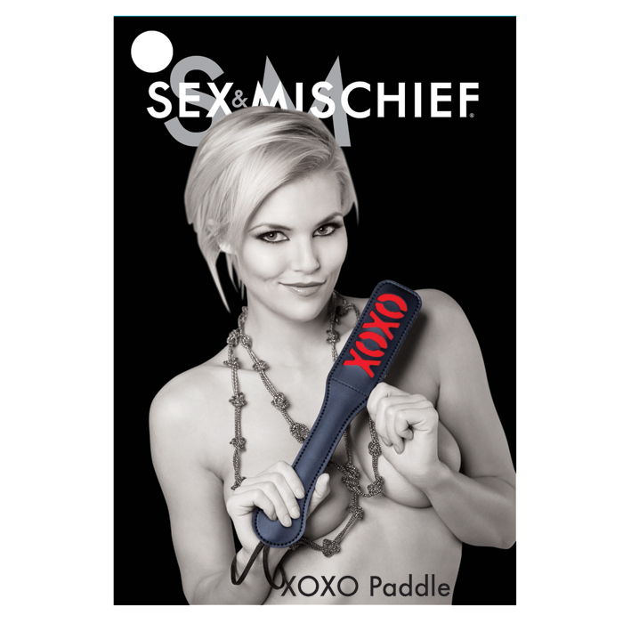 SS100-63 Sex and Mischief  XOXO Paddle Black