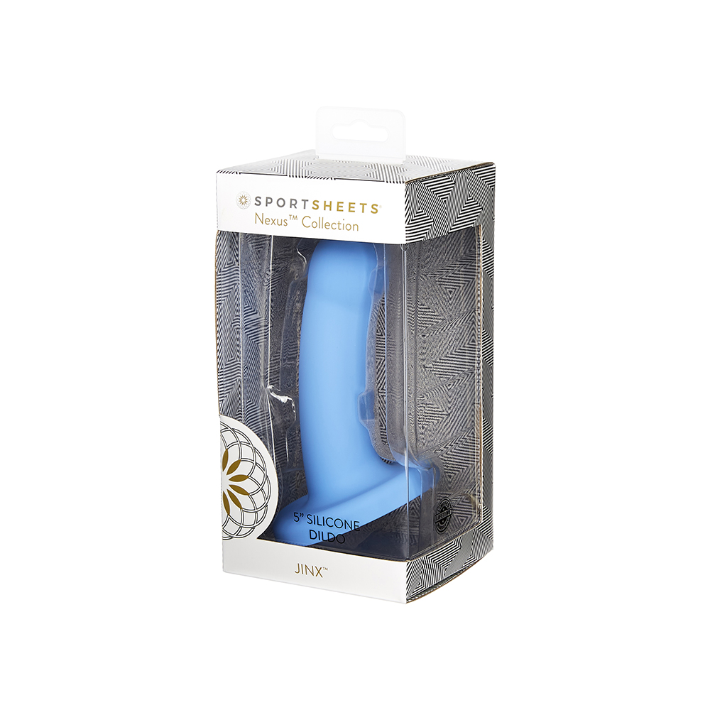 SS698-33 SportSheets Nexus 5â€ Silicone Dildo Periwinkle Jinx