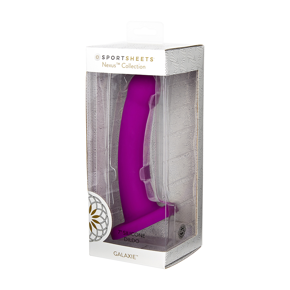 SS698-34 SportSheets Nexus 7â€ Silicone Dildo Plum Galaxie