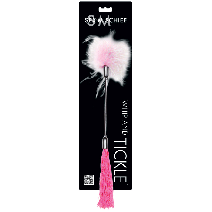 SS760-25 Sex and Mischief  Whip & Tickler Pink/White