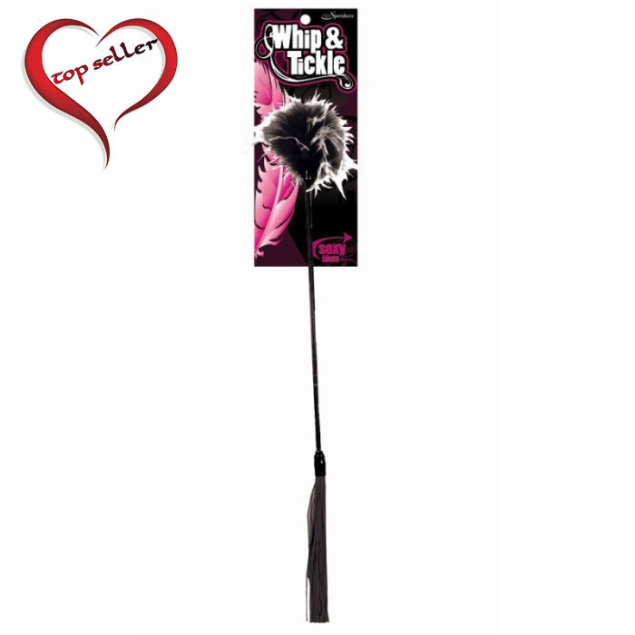 SS760-27 Sex and Mischief  Whip & Tickler Black/White