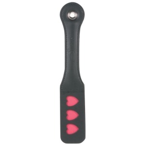 SS902-01 Sportsheets 12” Leather Paddle Hearts