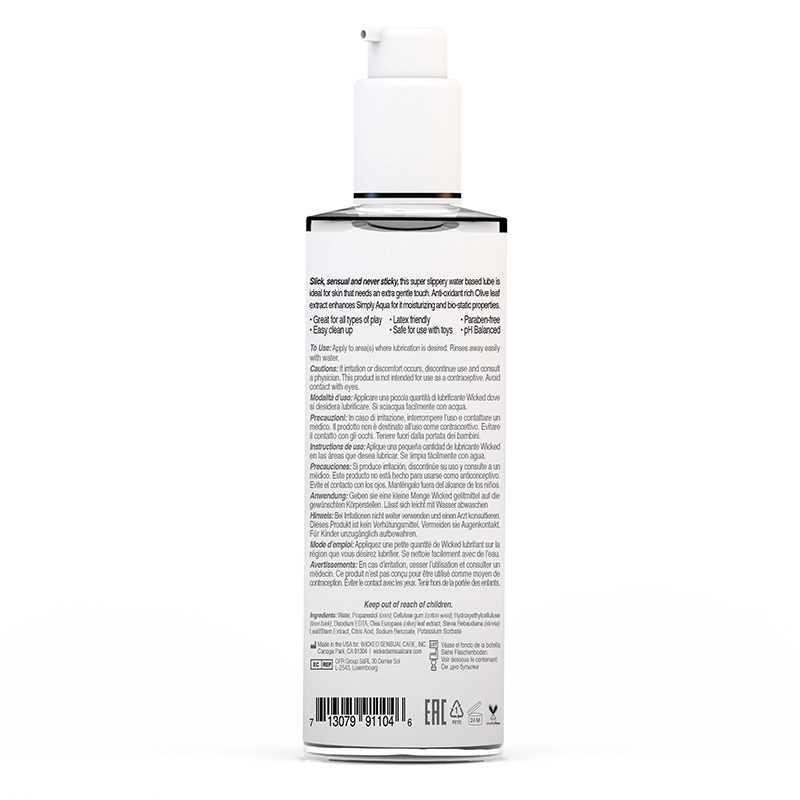 WC91104<br> Wicked Sensual Care<br> 4 oz Simply Aqua WC91104 Wicked Sensual Care 4 oz Simply Aqua