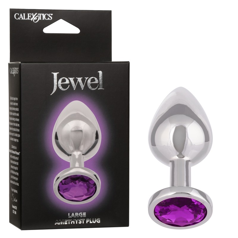 SE0438-25-3<br> Jewel Amethyst Plug<br> Large